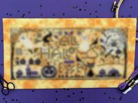 Lakeside Needlecraft All Hallows Eve Printed  cross stitch chart & kit options