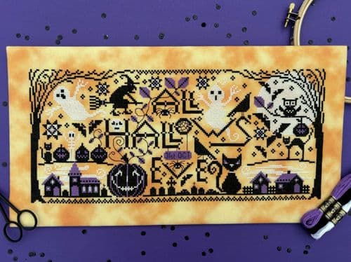 Lakeside Needlecraft All Hallows Eve Printed  cross stitch chart & kit options