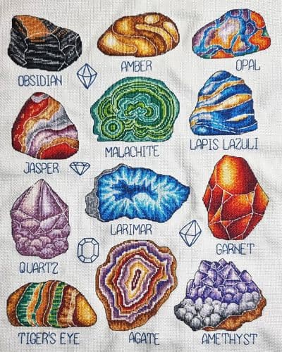 Lakeside Needlecraft Crystallise PDF cross stitch chart & kit options