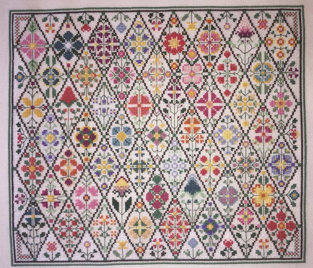 Lakeside Needlecraft Flower Diamonds Design PDF cross stitch chart ...
