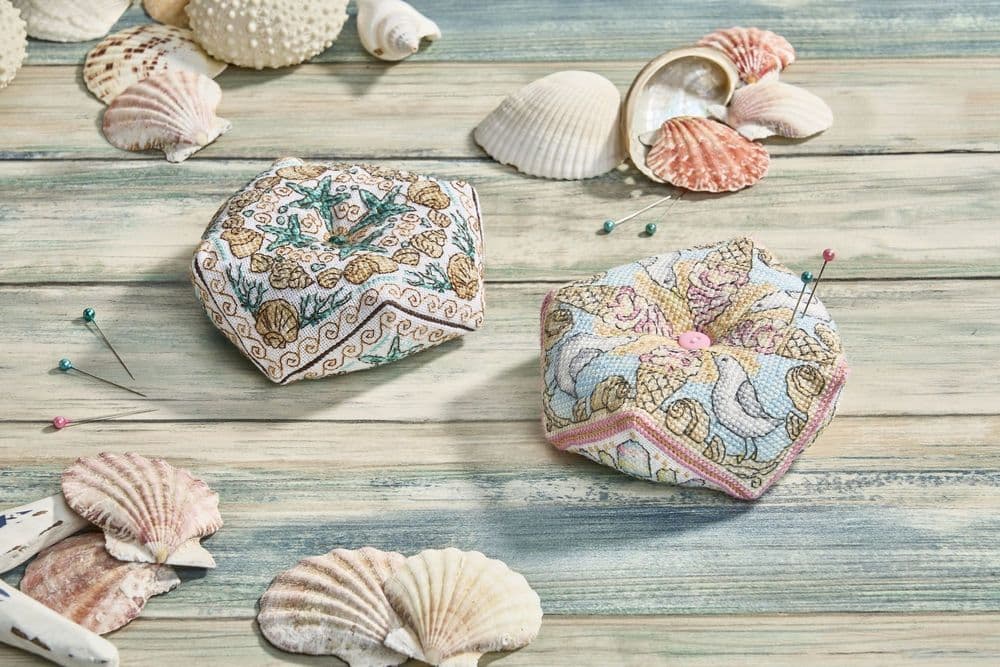 Lakeside Needlecraft July Starfish and Ice Cream Biscornu set
