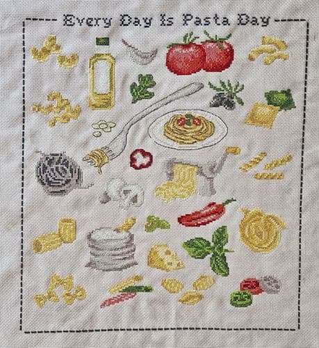 Lakeside Needlecraft Pasta Perfection PDF cross stitch chart & kit options