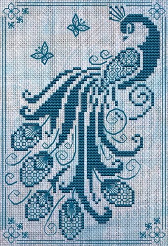 Lakeside Needlecraft Perfect Peacock Printed cross stitch chart - EXCESS STOCK