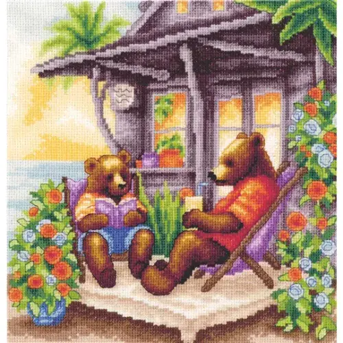 Lanarte Beartastic Holiday Counted Cross Stitch Kit