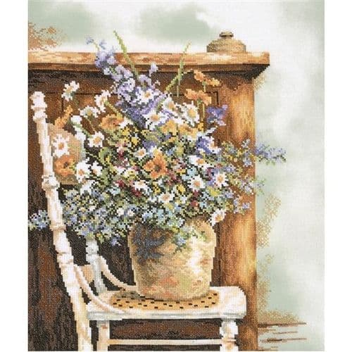 Lanarte Floral Vintage Art Counted Cross Stitch Kit