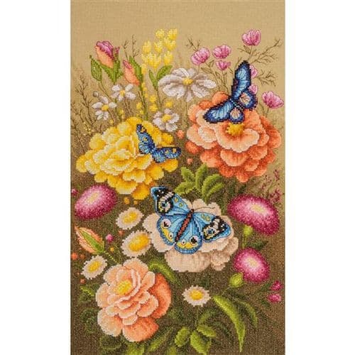 Lanarte Mystic Butterfly Garden Counted Cross Stitch Kit