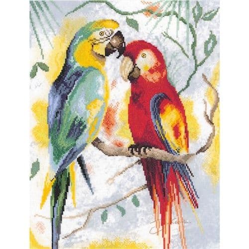 Lanarte Parrot Talk Counted Cross Stitch Kit