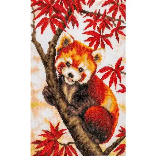 Lanarte Snuggled in the Maple Tree Counted Cross Stitch Kit
