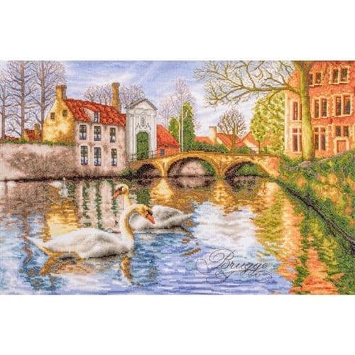 Lanarte Swans of Bruges Counted Cross Stitch Kit