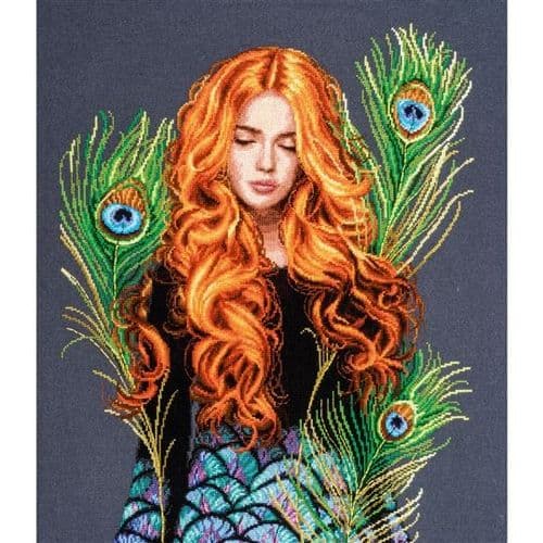 Lanarte The Peacock's Muse Counted Cross Stitch Kit