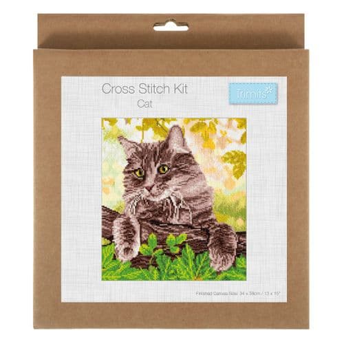 Large Cat cross stitch kit