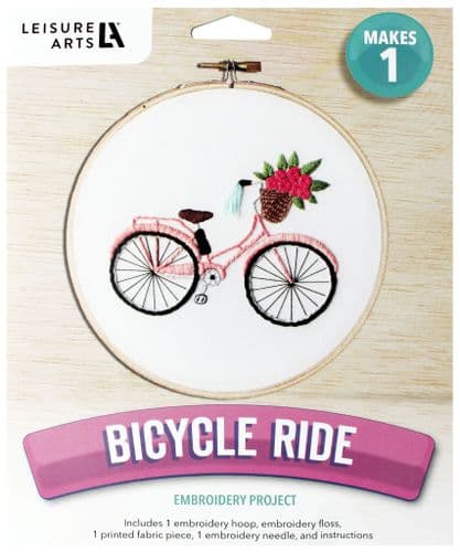 Leisure Arts Bicycle Ride Freestyle Embroidery Kit