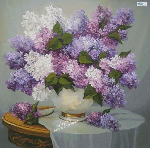 Lilac Romance (Large) by Artecy printed cross stitch chart