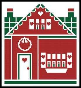 Little Christmas Cottage 1 by Artecy printed cross stitch chart