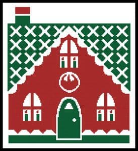 Little Christmas Cottage 3 by Artecy printed cross stitch chart
