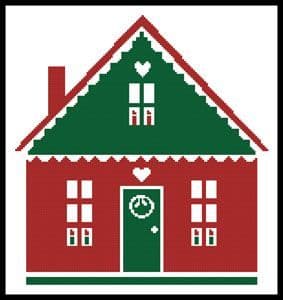 Little Christmas Cottage 4 by Artecy printed cross stitch chart