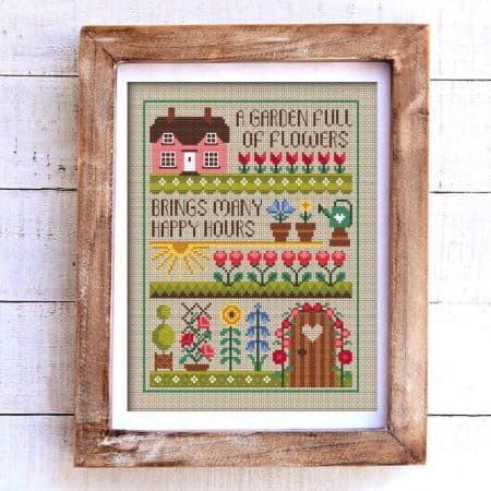 Little Dove Designs A Garden Full of Flowers printed cross stitch chart