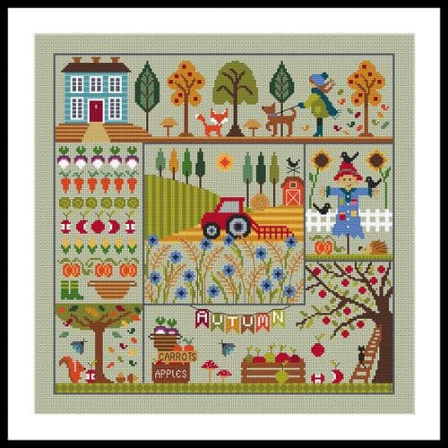 Little Dove Designs A Stitch for all Seasons - Autumn printed cross stitch chart