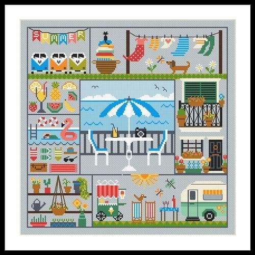 Little Dove Designs A Stitch for all Seasons - Summer printed cross stitch chart