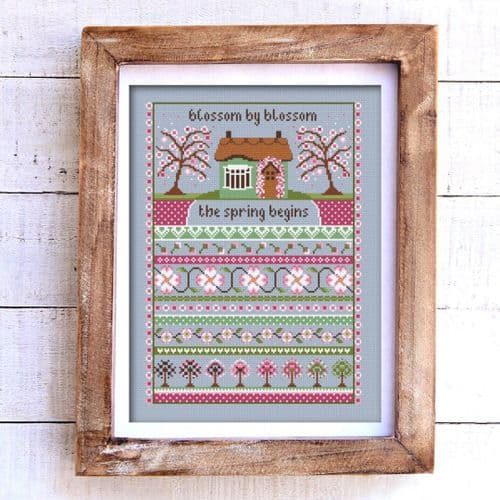 Little Dove Designs Blossom Cottage printed cross stitch chart