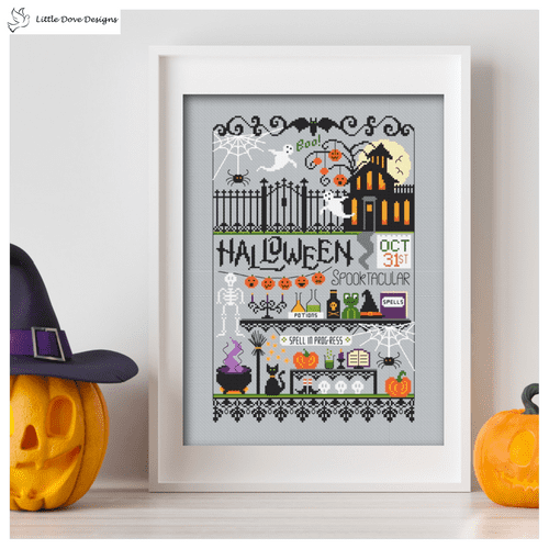 Little Dove Designs Halloween Spooktacular printed cross stitch chart