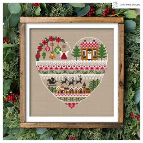 Little Dove Designs Heart of Christmas printed cross stitch chart