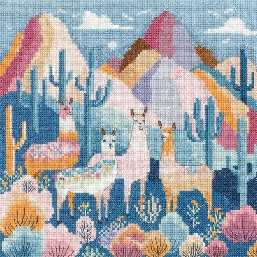 Llama Drama cross stitch kit  - Mel Rodicq