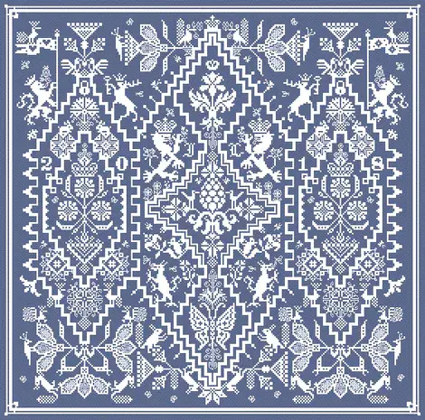 Long Dog Samplers Halcyon Daze printed cross stitch chart - LD147
