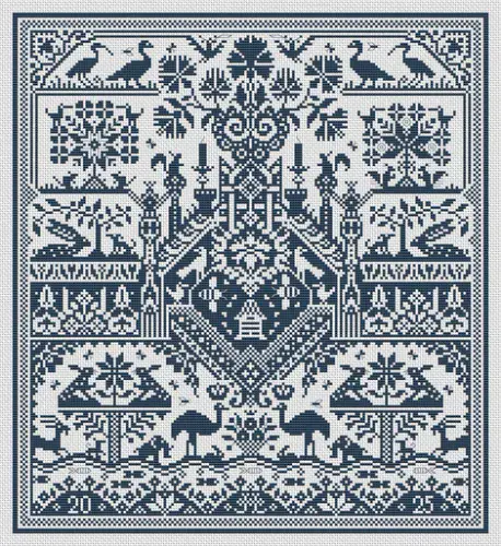 Long Dog Samplers The Sweet Bye & Bye printed cross stitch chart - LD166