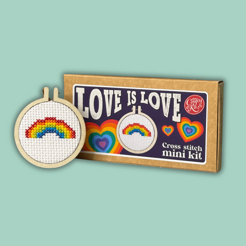 Love is Love Matchbox Mini Cross Stitch Kit