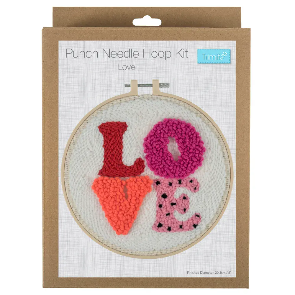 Love Punch Needle Kit - Yarn and Hoop