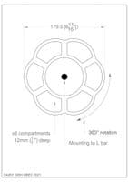 Lowery Daisy Dish Centre Mounting for Silver Grey stand