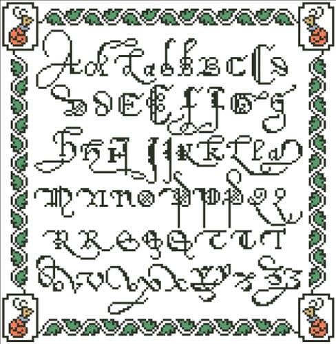 Ludovico's Alphabet by Arelate Studio cross stitch chart