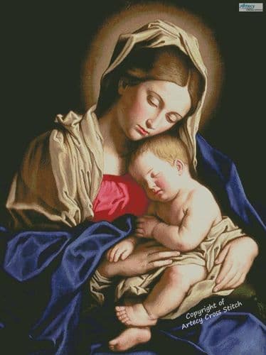 Madonna and Child 2 (Large) by Artecy printed cross stitch chart