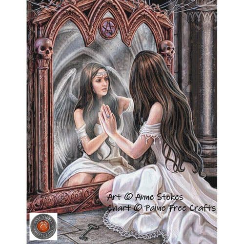 Magic Mirror (Anne Stokes) by Paine Free Crafts printed cross stitch chart