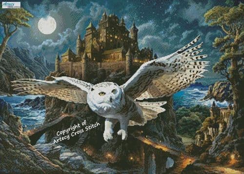 Magic Owl and Castle by Artecy printed cross stitch chart