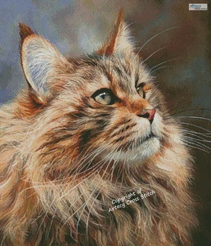 Maine Coon by Artecy printed cross stitch chart