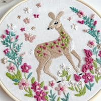 Makebox Frolicking Fawn embroidery kit