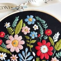 Makebox Wildflower Black embroidery kit