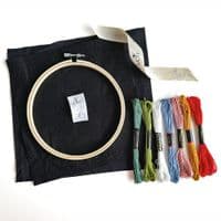 Makebox Wildflower Black embroidery kit