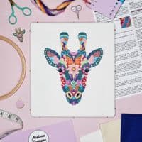 Mandala Giraffe by Meloca Designs printed cross stitch chart