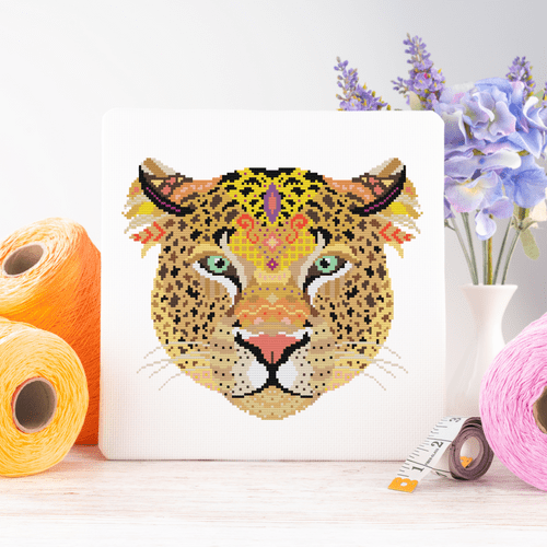 Mandala Leopard by Meloca Designs printed cross stitch chart