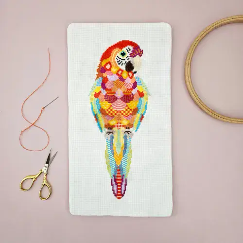 Mandala Parrot by Meloca Designs printed cross stitch chart