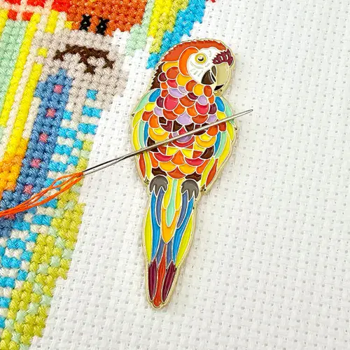 Mandala Parrot Needle Minder from Meloca Designs