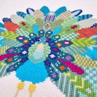 Mandala Peacock by Meloca Designs printed cross stitch chart