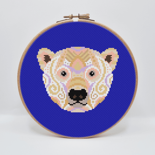 Mandala Polar Bear by Meloca Designs printed cross stitch chart