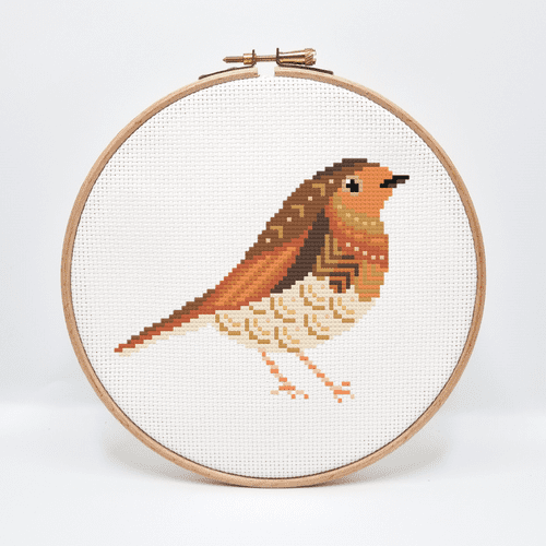 Mandala Robin by Meloca Designs printed cross stitch chart