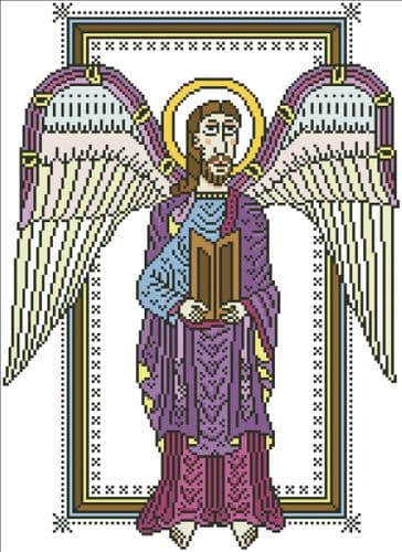 Matthew as an Angel by Arelate Studio cross stitch chart