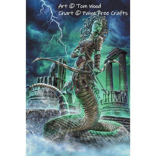 Medusa by Paine Free Crafts printed cross stitch chart (1)