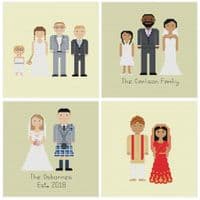Melocharacters: The Wedding Edition by Meloca Designs printed cross stitch chart